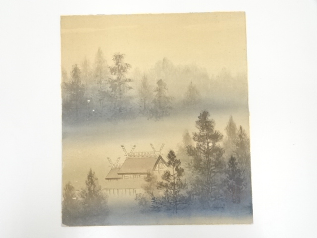 JAPANESE ART / SHIKISHI / HAND PAINTED SHRINE / BY KOGA HANEDA